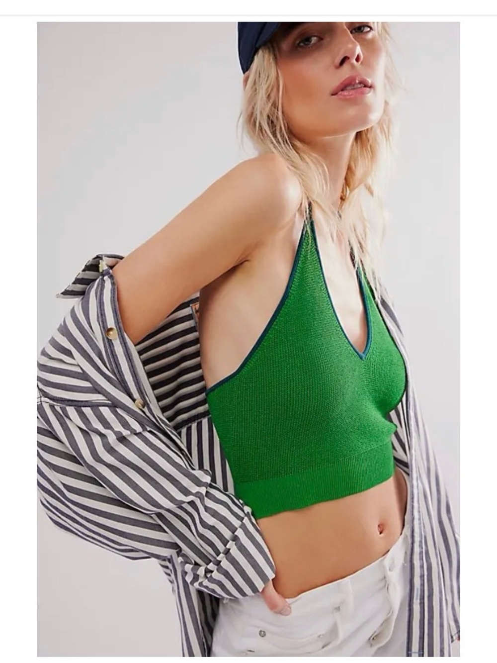 Free People Out and About Halter Crop Top